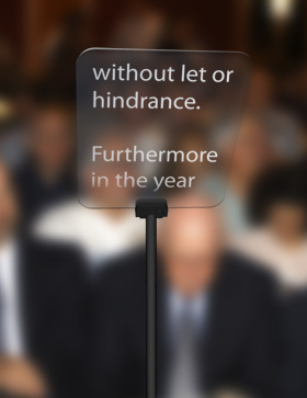 Autocue display